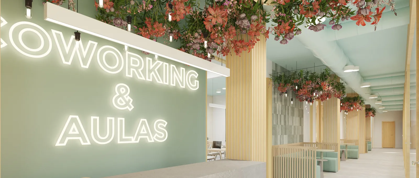 Espacio de coworking y aulas en Torrevieja diseñado por Herna Proyectos
