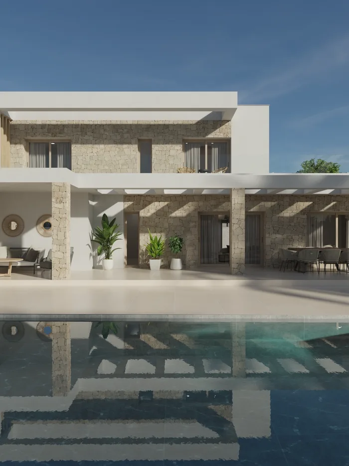 Vivienda unifamiliar mediterránea de dos plantas con piscina, proyecto de Herna Proyectos en Torrevieja